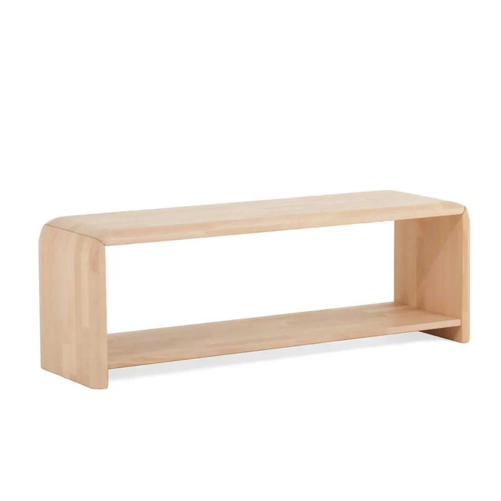 Wohnen Sitzbank<Buche Bettbank Pogamo aus Massivholz natur geölt