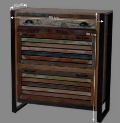 Wohnen Garderoben<Bunte Flurmöbel im Shabby Chic - Vosbadus (vierteilig)