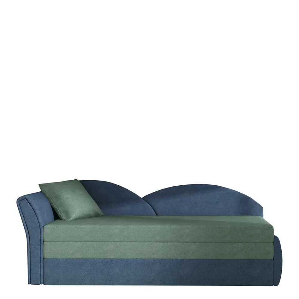Wohnen Betten<Chaiselongue mit Bettfunktion in Grün und Blau - Relisa
