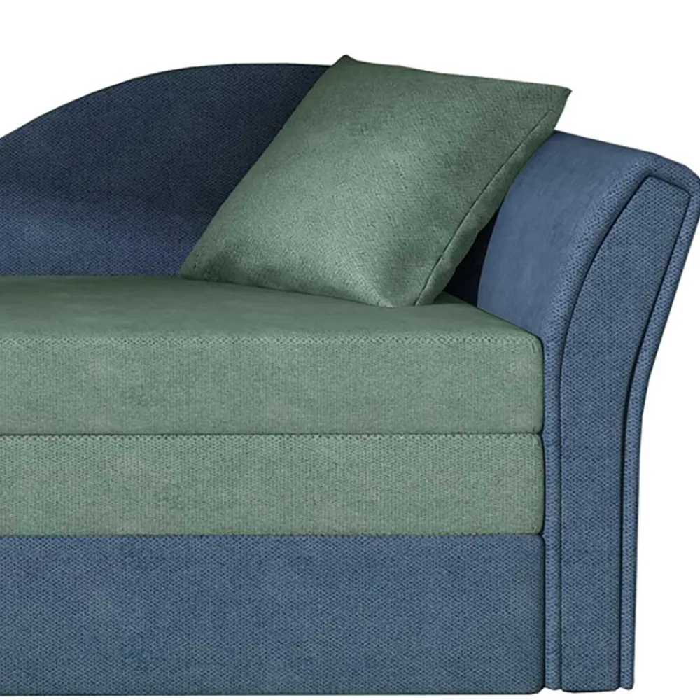 Wohnen Betten<Chaiselongue mit Bettfunktion in Grün und Blau - Relisa