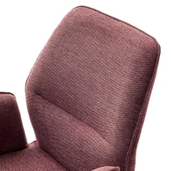 Wohnen Stühle<Chenille Drehstühle in Altrosa - Veron (2er Set)