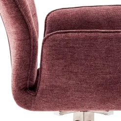 Wohnen Stühle<Chenille Drehstühle in Altrosa - Veron (2er Set)