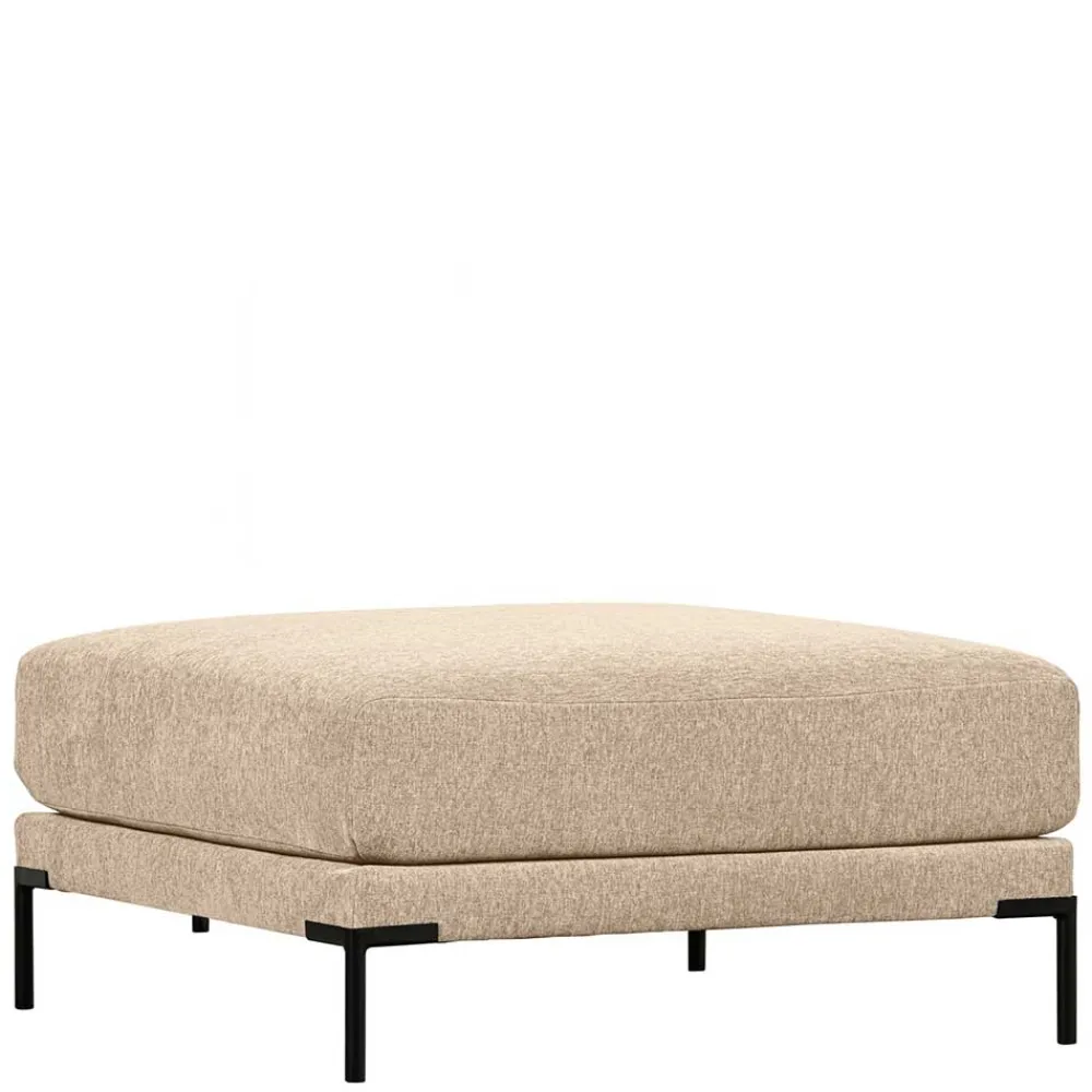 Wohnen Hocker<Chenille Hocker in Beigegrau Melange - Paola