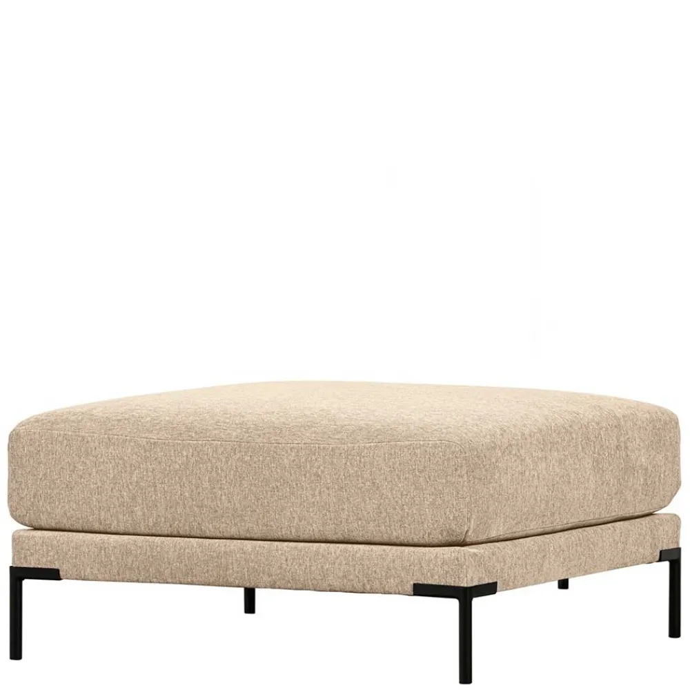 Wohnen Hocker<Chenille Hocker in Beigegrau Melange - Paola