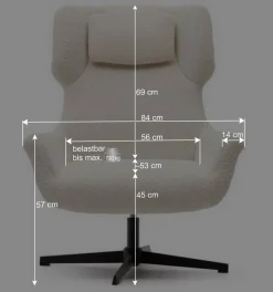 Wohnen Sessel<Chenille Loungesessel drehbar - Marocana