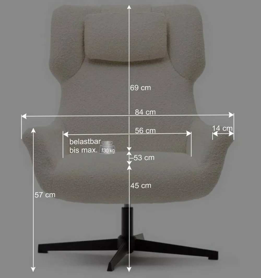 Wohnen Sessel<Chenille Loungesessel drehbar - Marocana