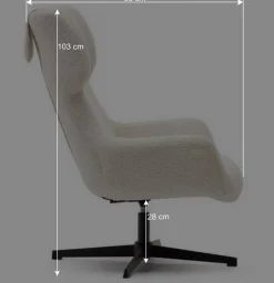 Wohnen Sessel<Chenille Loungesessel drehbar - Marocana