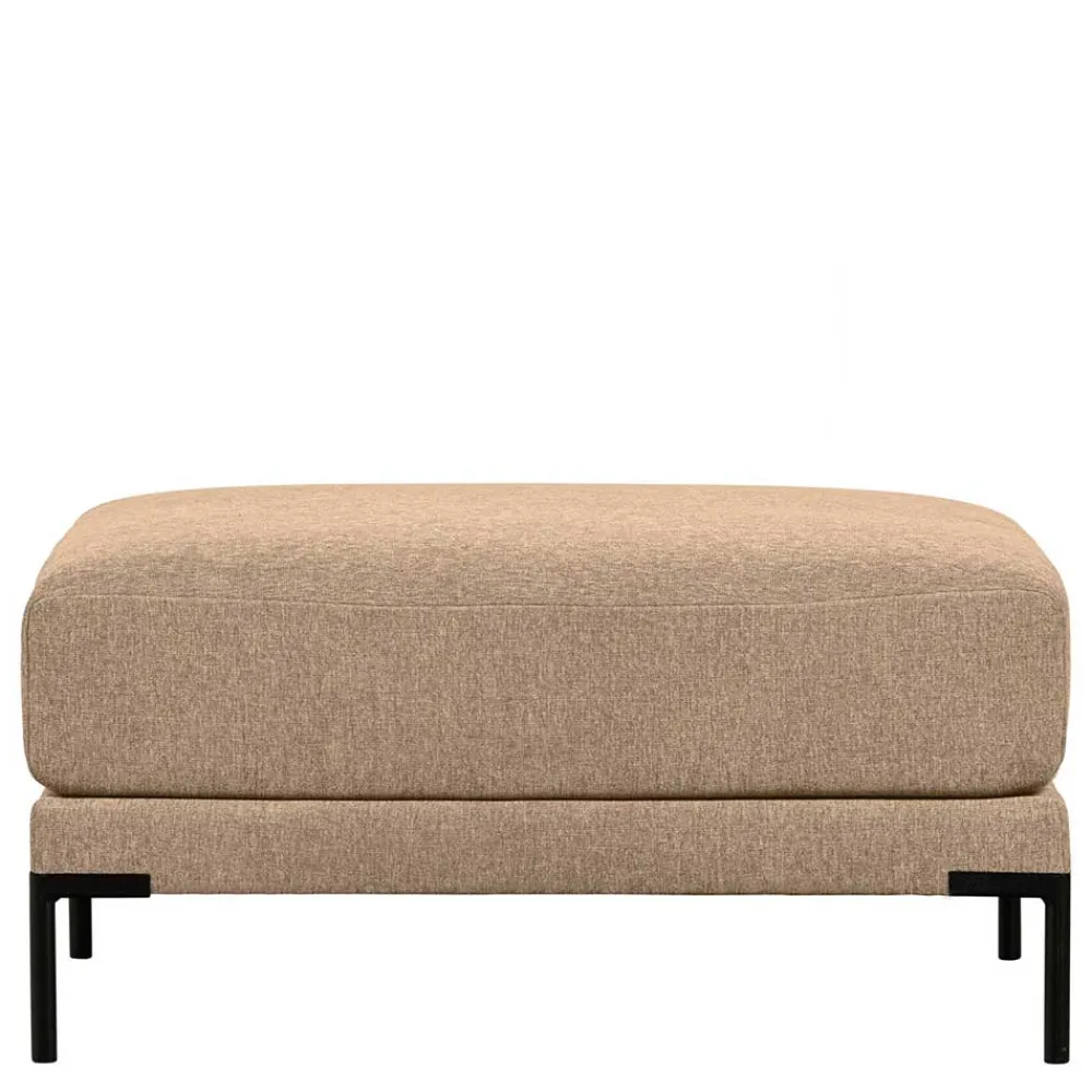 Wohnen Hocker<Chenille Polsterhocker in Champagner - Icoleran