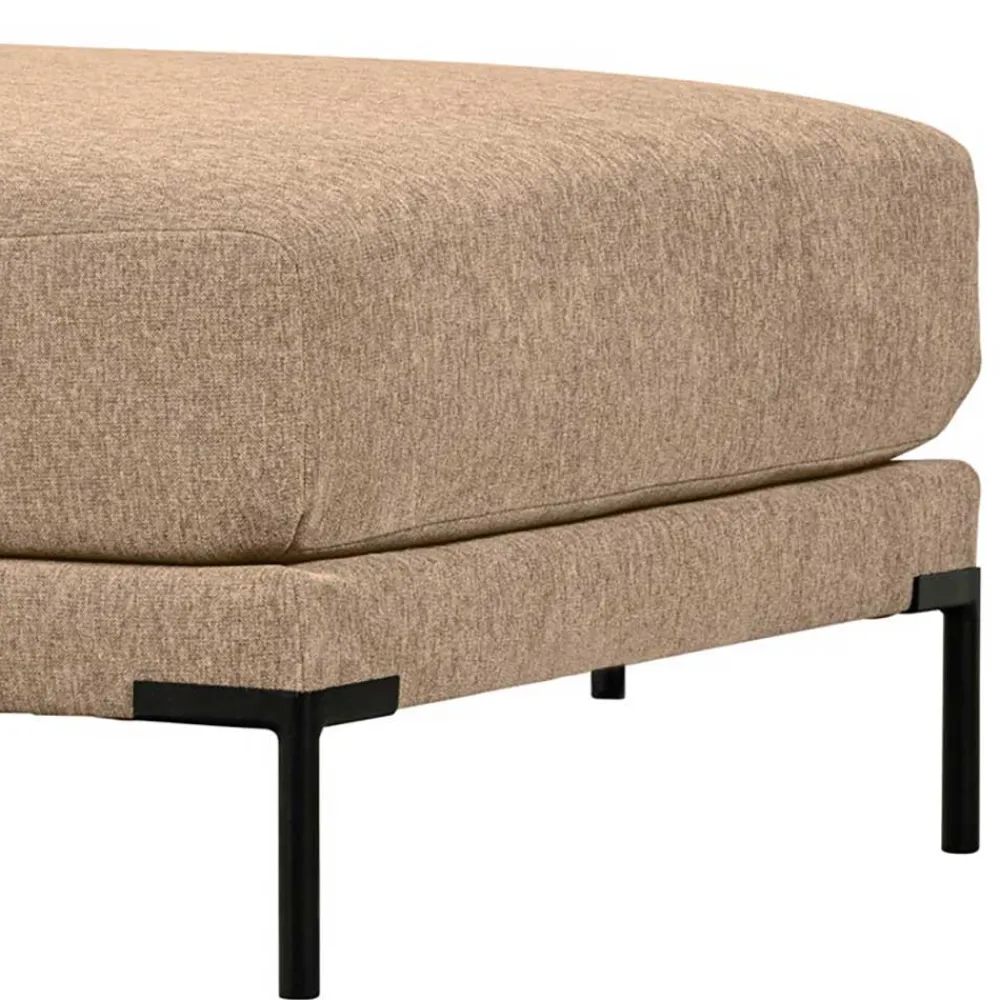 Wohnen Hocker<Chenille Polsterhocker in Champagner - Icoleran