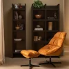 Wohnen Sessel<Chenille Relaxsessel in Ocker - Zinatella (zweiteilig)