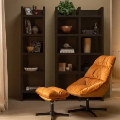 Wohnen Sessel<Chenille Relaxsessel in Ocker - Zinatella (zweiteilig)