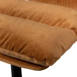 Wohnen Sessel<Chenille Relaxsessel in Ocker - Zinatella (zweiteilig)