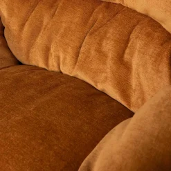 Wohnen Sessel<Chenille Relaxsessel in Ocker - Zinatella (zweiteilig)