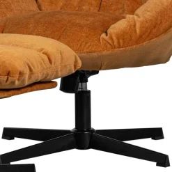 Wohnen Sessel<Chenille Relaxsessel in Ocker - Zinatella (zweiteilig)