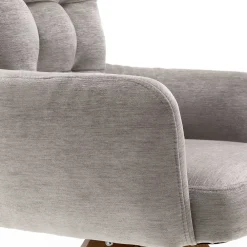 Wohnen Stühle<Chenille Tischsessel in Taupe - Fiorello (2er Set)