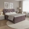 Wohnen Betten<Chesterfield Boxspringbett in Mauve Samt - Zoalin