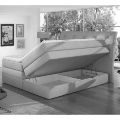 Wohnen Betten<Chesterfield Boxspringbett in Mauve Samt - Zoalin