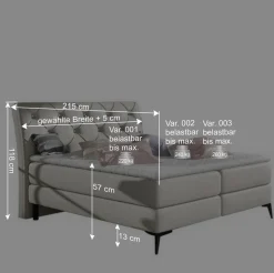 Wohnen Betten<Chesterfield Kunstlederbett in Creme - Micerdo