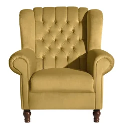 Wohnen Sessel<Chesterfield Ohrenbackensessel aus Samtvelours - Gregg