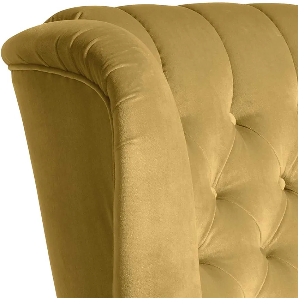 Wohnen Sessel<Chesterfield Ohrenbackensessel aus Samtvelours - Gregg