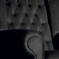 Wohnen Sessel<Chesterfield Ohrenbackensessel in Schwarz - Narissa