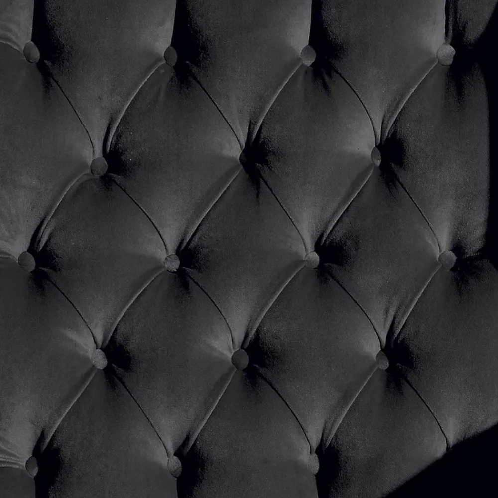 Wohnen Sessel<Chesterfield Ohrenbackensessel in Schwarz - Narissa