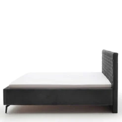 Wohnen Betten<Chesterfield Samtbett in Anthrazit - Satos