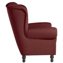 Wohnen Sessel<Chesterfield Sessel in Rot und Nussbaum - Giaz