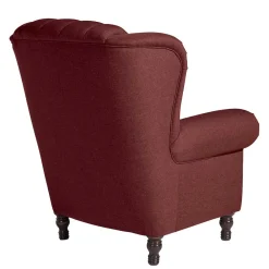 Wohnen Sessel<Chesterfield Sessel in Rot und Nussbaum - Giaz