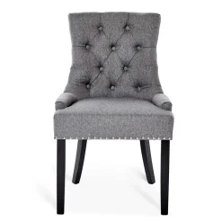 Wohnen Stühle<Chesterfield Stuhl in Grau meliert und Schwarz - Menton