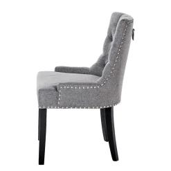 Wohnen Stühle<Chesterfield Stuhl in Grau meliert und Schwarz - Menton