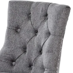Wohnen Stühle<Chesterfield Stuhl in Grau meliert und Schwarz - Menton