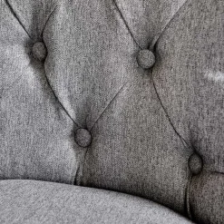 Wohnen Stühle<Chesterfield Stuhl in Grau meliert und Schwarz - Menton