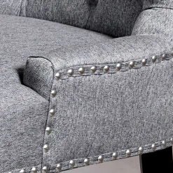 Wohnen Stühle<Chesterfield Stuhl in Grau meliert und Schwarz - Menton