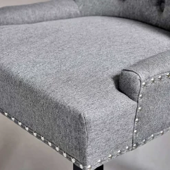 Wohnen Stühle<Chesterfield Stuhl in Grau meliert und Schwarz - Menton