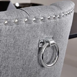 Wohnen Stühle<Chesterfield Stuhl in Grau meliert und Schwarz - Menton