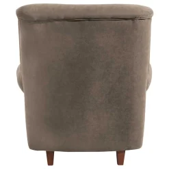 Wohnen Sessel<Chesterfield Velours-Sessel in Beigegrau - Georgetta