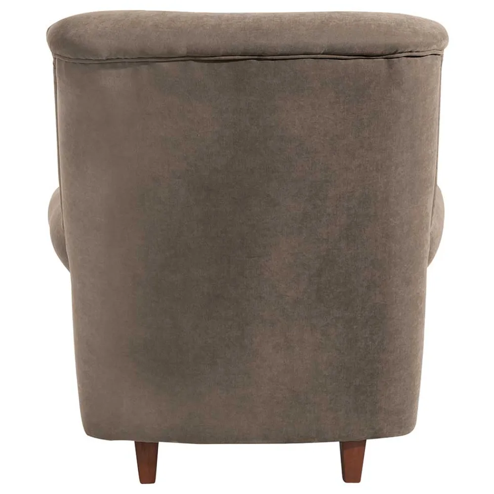 Wohnen Sessel<Chesterfield Velours-Sessel in Beigegrau - Georgetta