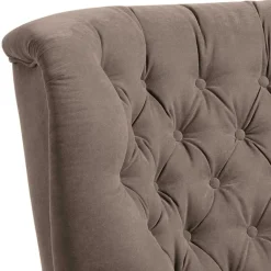 Wohnen Sessel<Chesterfield Velours-Sessel in Beigegrau - Georgetta