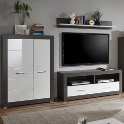 Wohnen Wohnwände<250cm breite TV Wohnwand modern - Istensa I (dreiteilig)