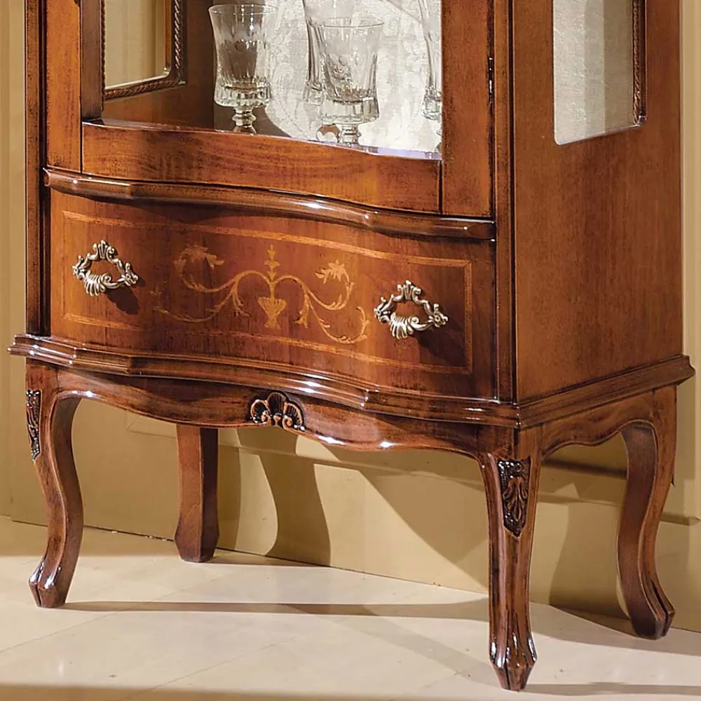 Wohnen Vitrinen<60cm breite Vitrine Barock Agosto 1-türig