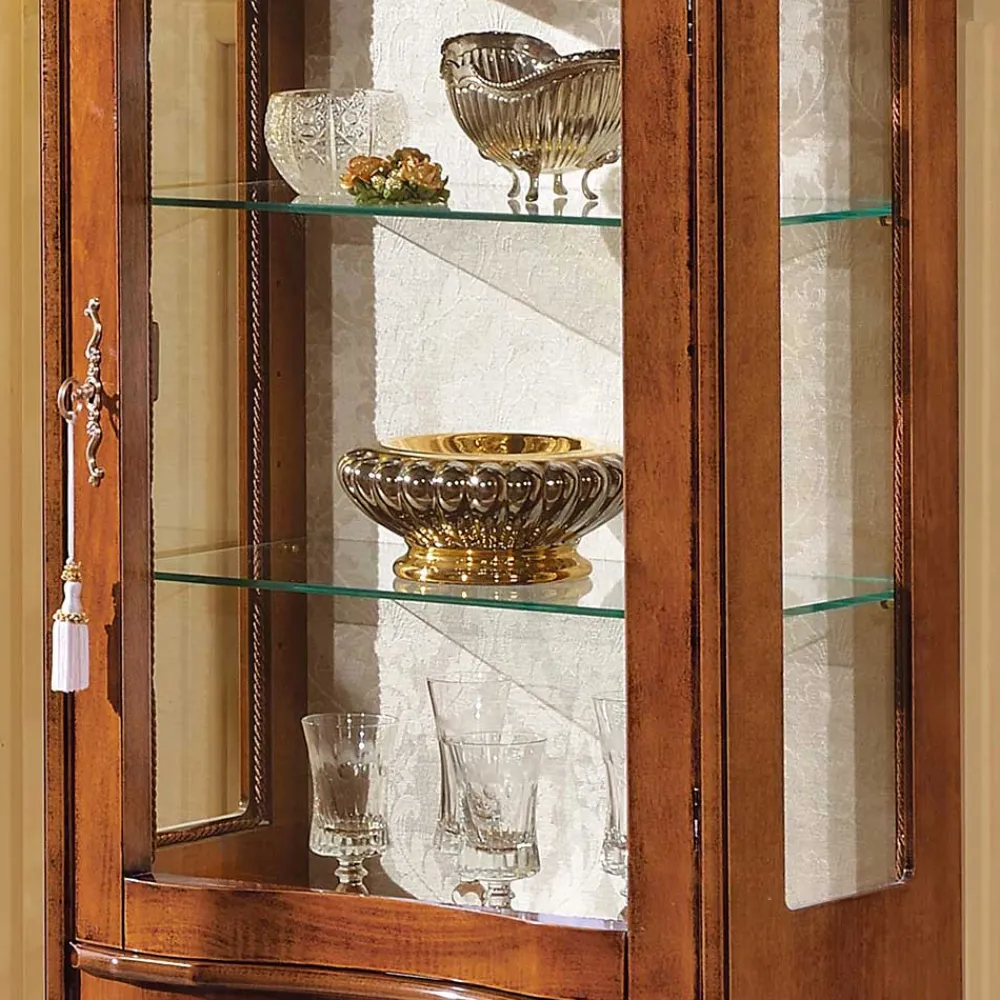 Wohnen Vitrinen<60cm breite Vitrine Barock Agosto 1-türig