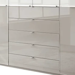 Wohnen Kleiderschränke<296cm breiter Design Kleiderschrank 6-türig - Pascan