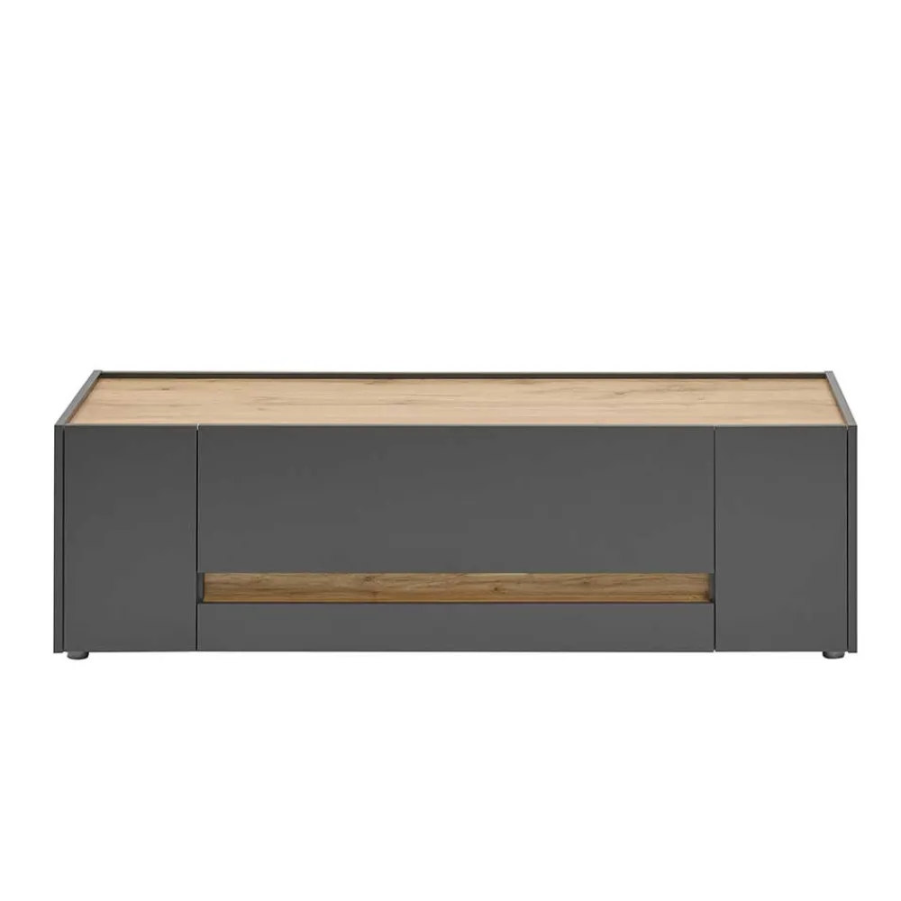 Wohnen Tv & Hifi-Möbel|Lowboards<140cm breiter TV Unterschrank in Anthrazit - Ahilav
