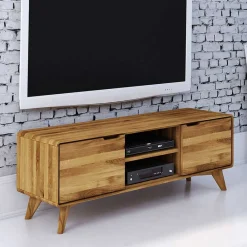 Wohnen Tv & Hifi-Möbel<134cm breiter TV Unterschrank aus Holz - Eavy I