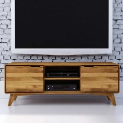 Wohnen Tv & Hifi-Möbel<134cm breiter TV Unterschrank aus Holz - Eavy I