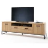 Wohnen Tv & Hifi-Möbel|Lowboards<201cm breites Lowboard für TV in Wildeiche - Truvisas