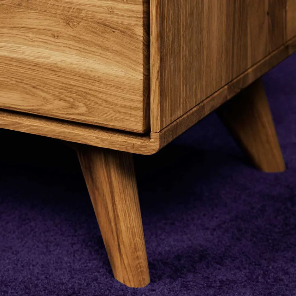 Wohnen Tv & Hifi-Möbel|Lowboards<134cm breites TV Board aus geölter Wildeiche - Eavy