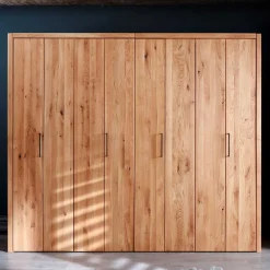 Wohnen Kleiderschränke<246cm Falttüren-Kleiderschrank Wildeiche - Mascadona
