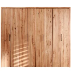 Wohnen Kleiderschränke<246cm Falttüren-Kleiderschrank Wildeiche - Mascadona